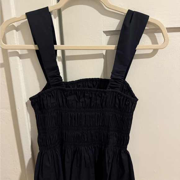 STAUD Black Smocked Peplum Top - Picture 3 of 4